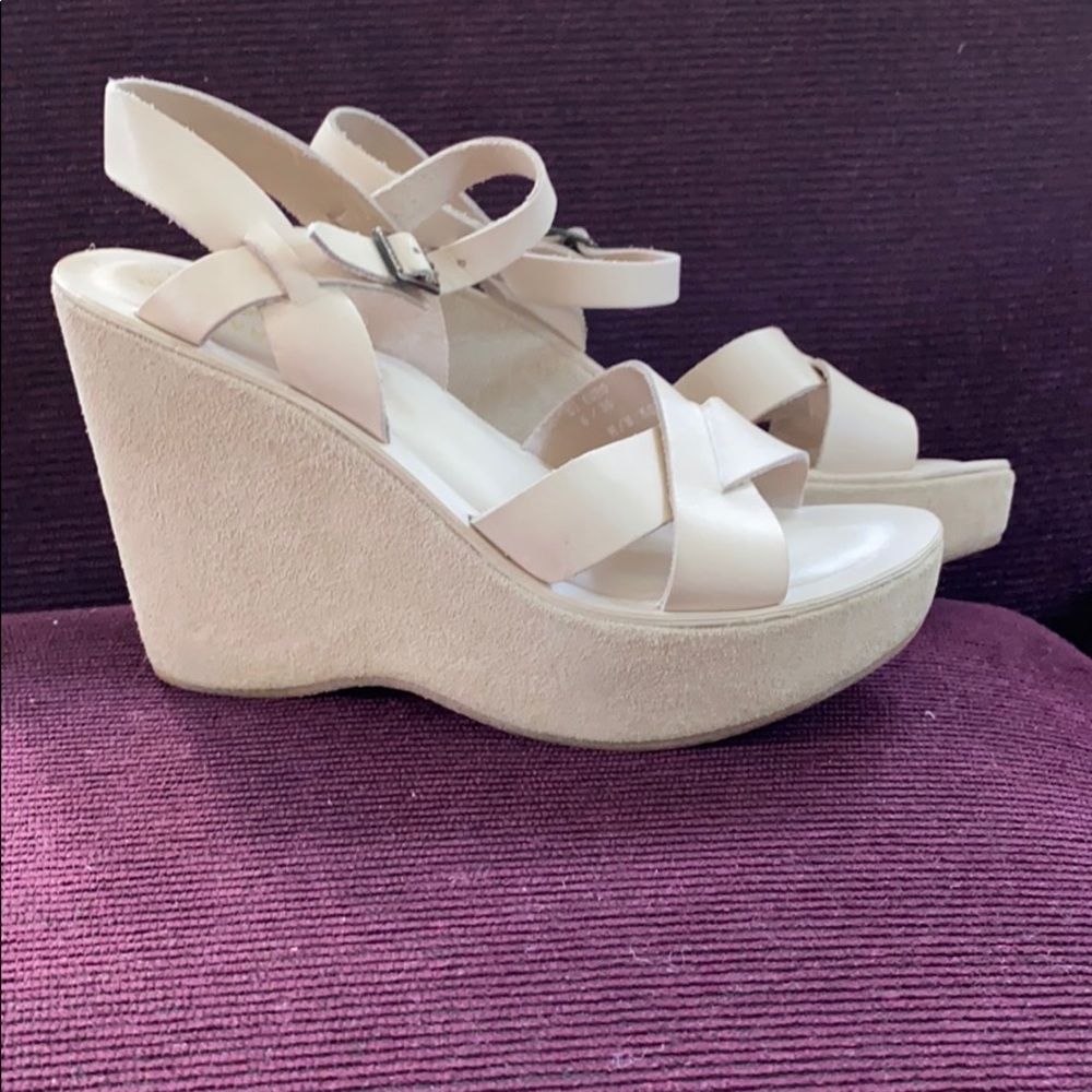 KORK EASE LEATHER SANDALS HAND MADE 4 1/2” HEEL